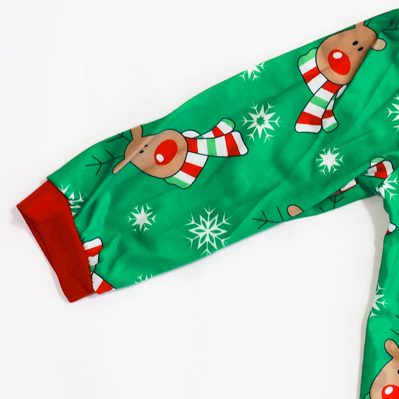 Christmas Baby Boy/Girl Allover Print Long-sleeve Hooded Jumpsuit