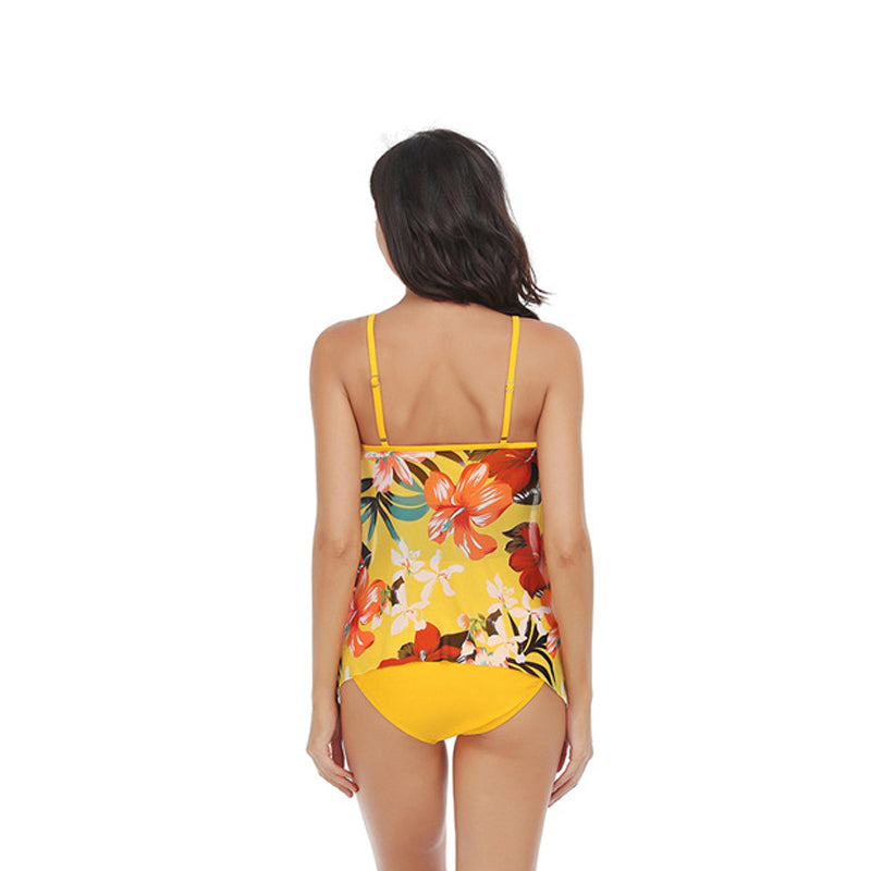 Mom and Daughter Floral Print Swim Dress With Beach Shorts