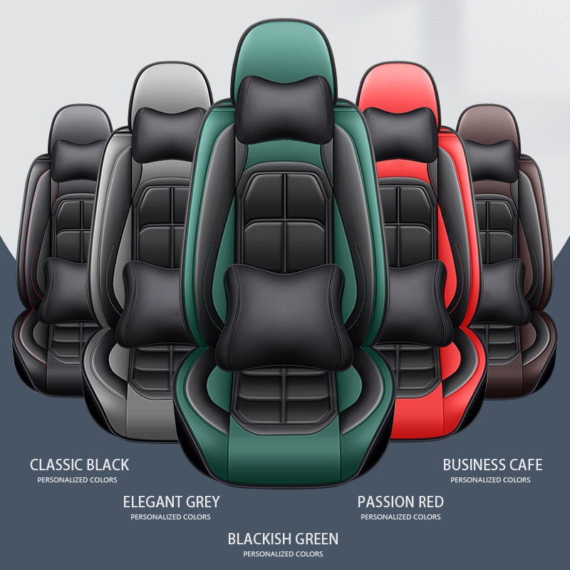 Sports Style Wear Resistant Wrinkle Resistant  Full Set Car Seat Covers For 5 Seats