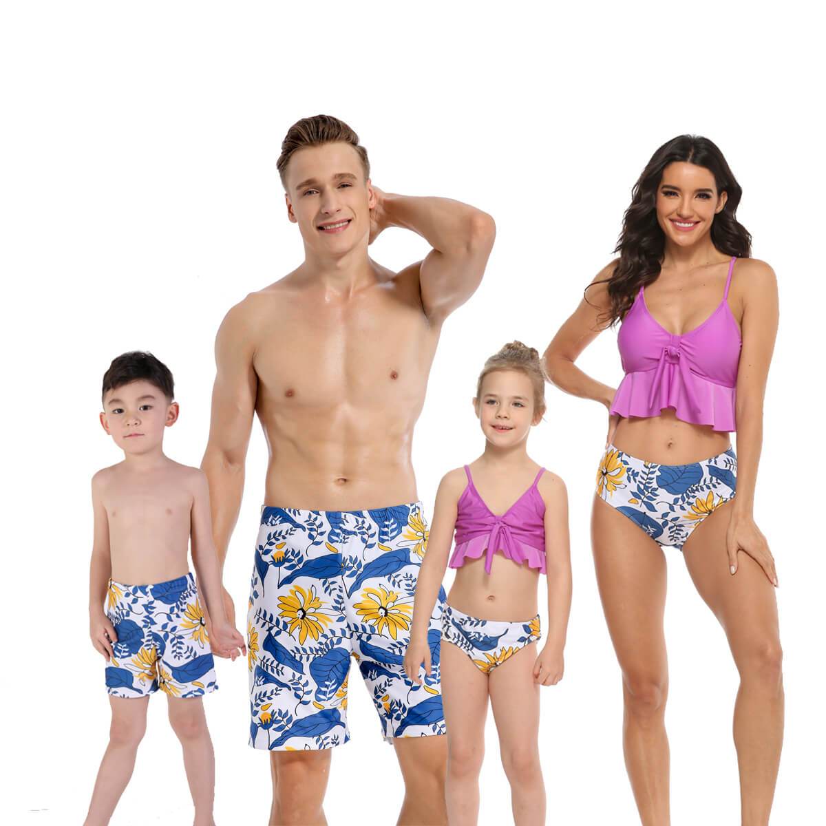 Chrysanthemum Family Matching Swimsuit