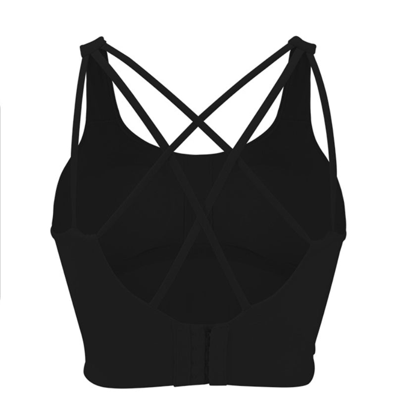Women Plus Size Thin Straps Sports Underwear Shockproof Running Training Vest Fitness Bra M10