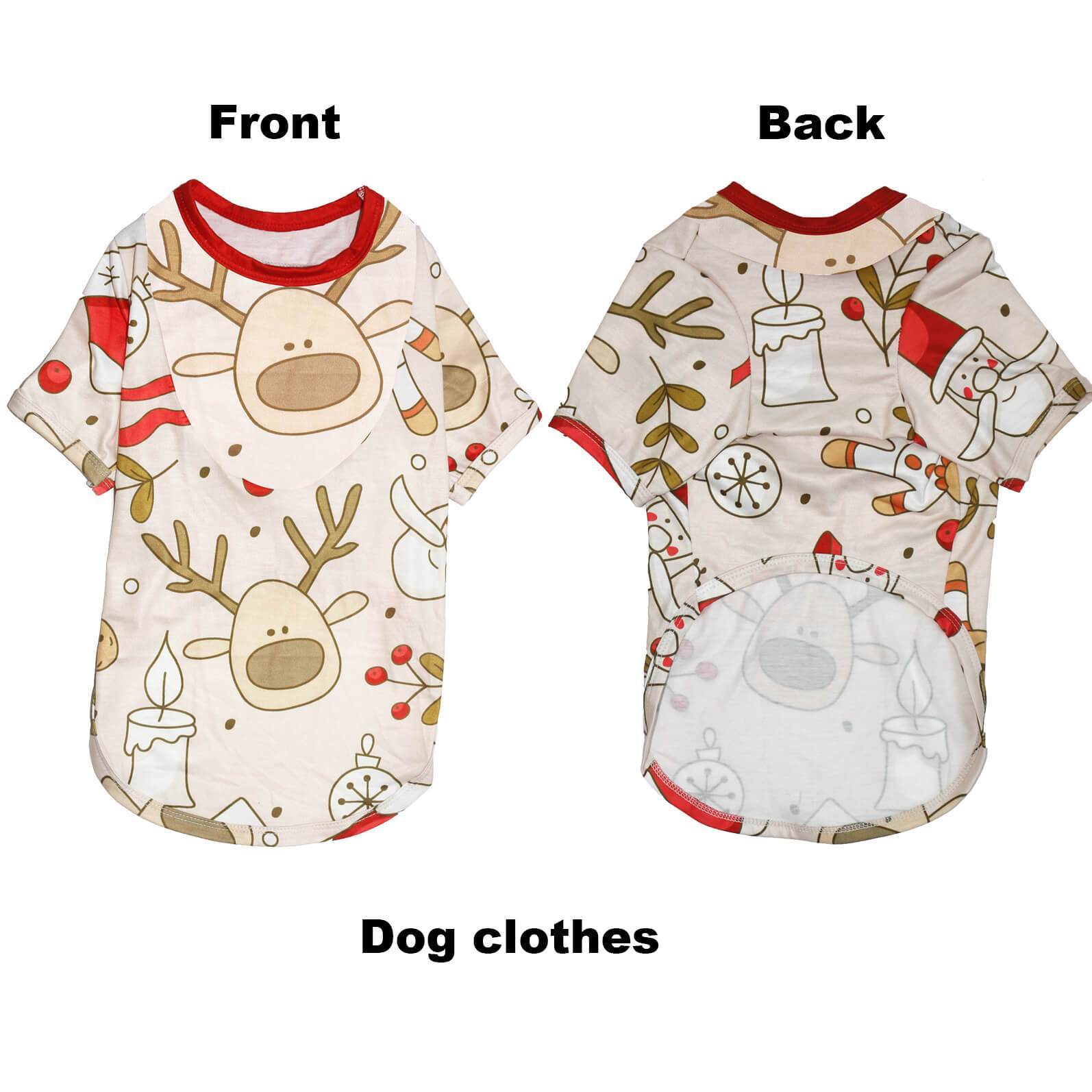 Cute Cartoon Pattern Print Family Matching Pajamas Set With Dog