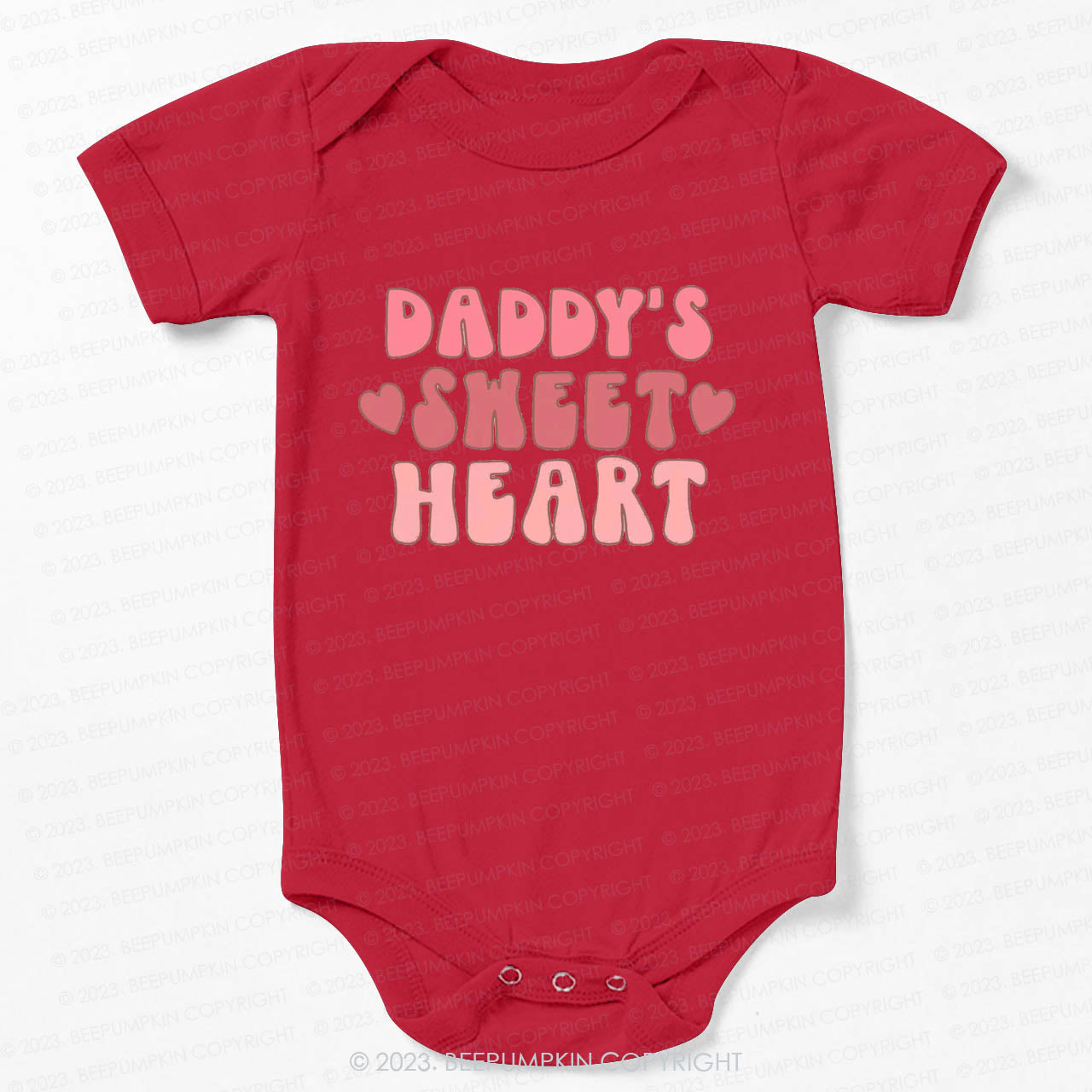 Daddy's Sweet Heart Natural Valentine Bodysuit For Baby
