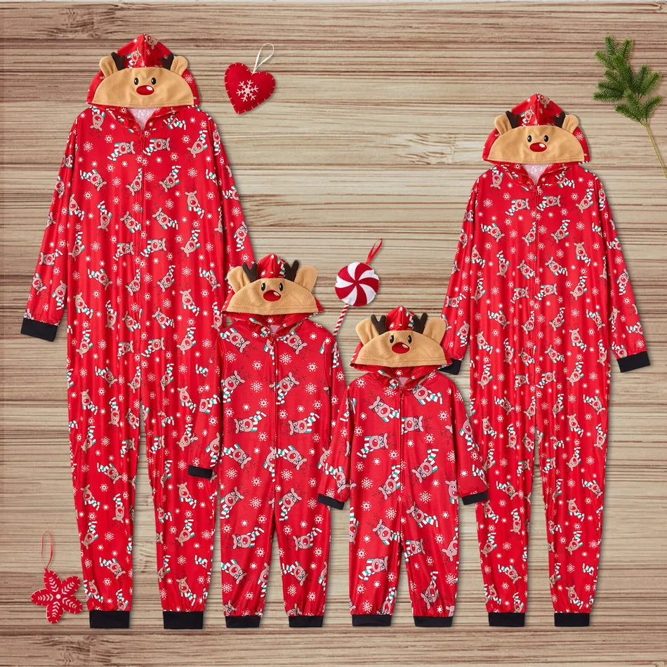 Reindeer Christmas Family Matching Onesie Pajama