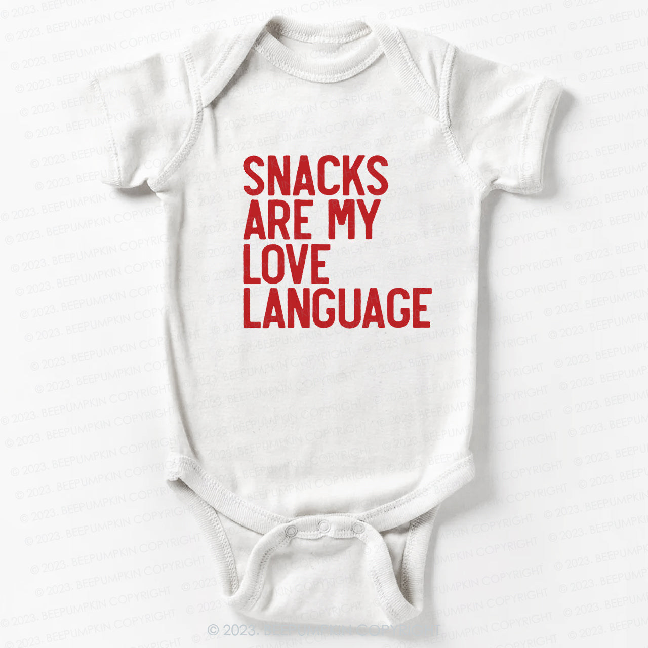 Snacks Are My Love Language Bodysuit For Baby