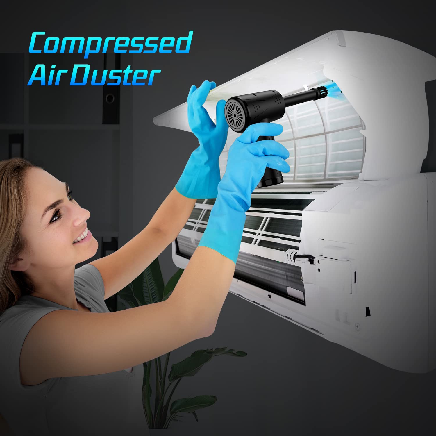 Compressed Air Dusters Electric Duster Keyboard Cleaner pc Air Dusters 100000RPM 7600mAh