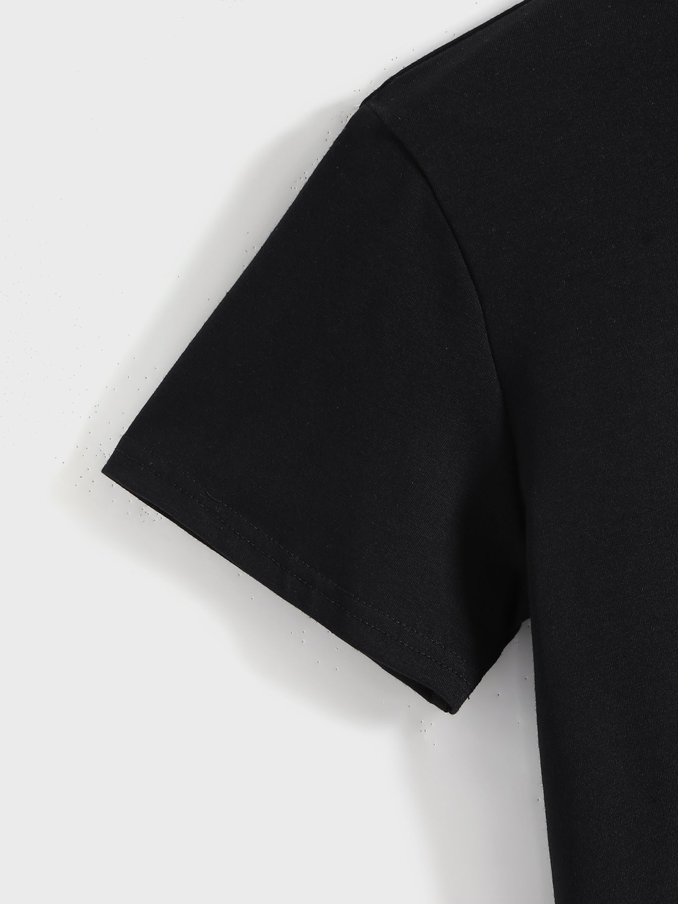'Ho Ho Ho' Letter Pattern Family Christmas Matching Pajamas Tops Cute Black Short Sleeve T-shirt With Dog Bandana