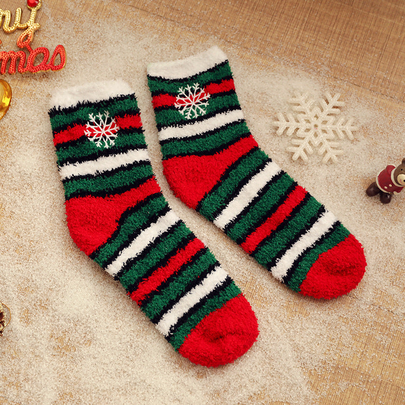 Coral Fleece Winter Home Socks Christmas Floor Socks