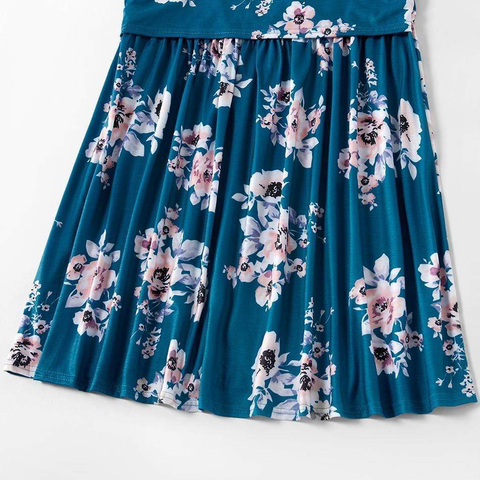 Stylish Floral Print Nursing Slip Dress