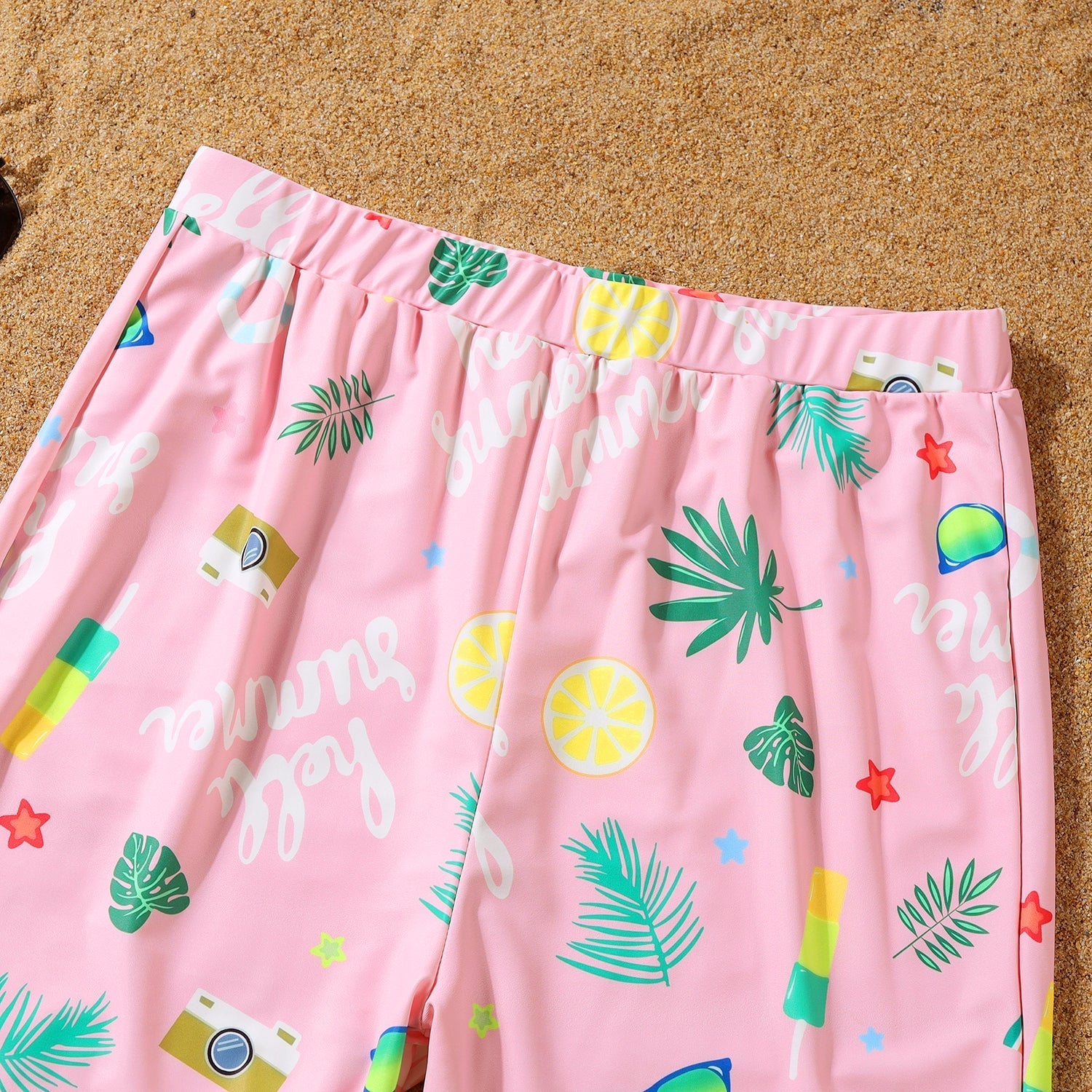 Parent-child swimsuit beach pants fashion suspenders