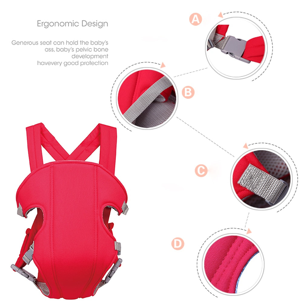 Ergonomic Baby Carrier Infant Kid Baby Hipseat Sling Front Facing Kangaroo Baby Wrap Carrier for Baby Travel 3-16 Months