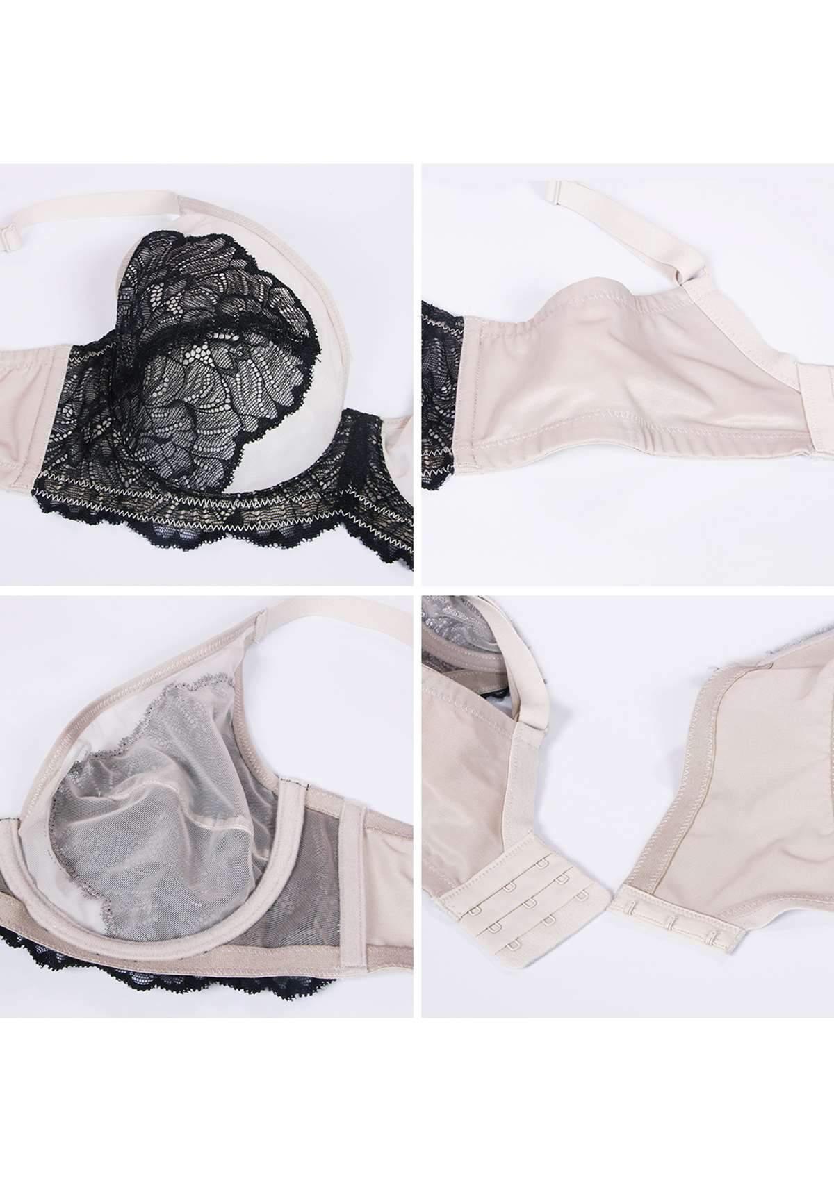 Blossom Black Unlined Lace Bra