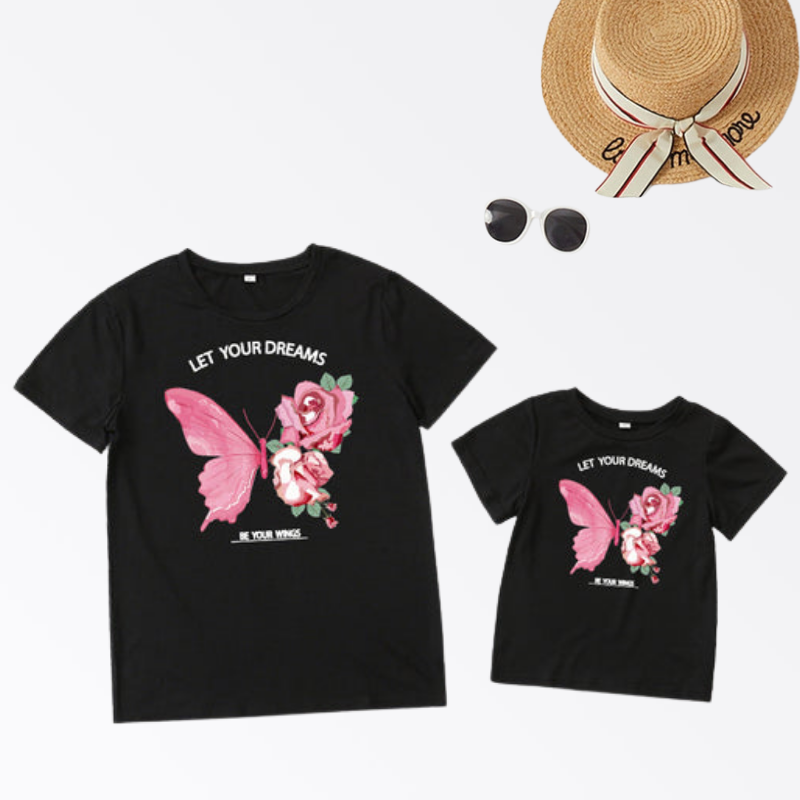 Mommy and Daughter Short Sleeve Matching T-Shirt