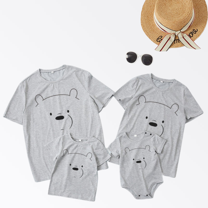 Matching Family Short Sleeve Matching Gray T-shirt