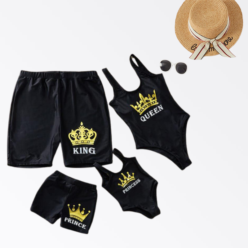 King and Queen Printed Matching Swimsuits 678