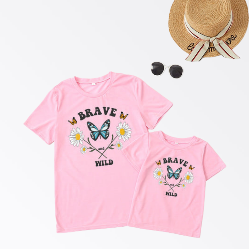 Mommy and Daughter Matching T-Shirt Short Sleeve