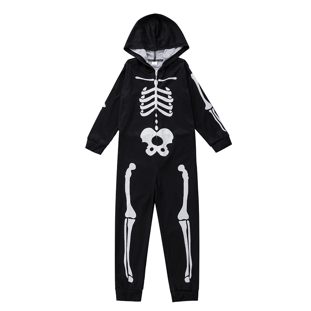 Halloween Skeleton Print Family Matching Onesies Pajamas Sets