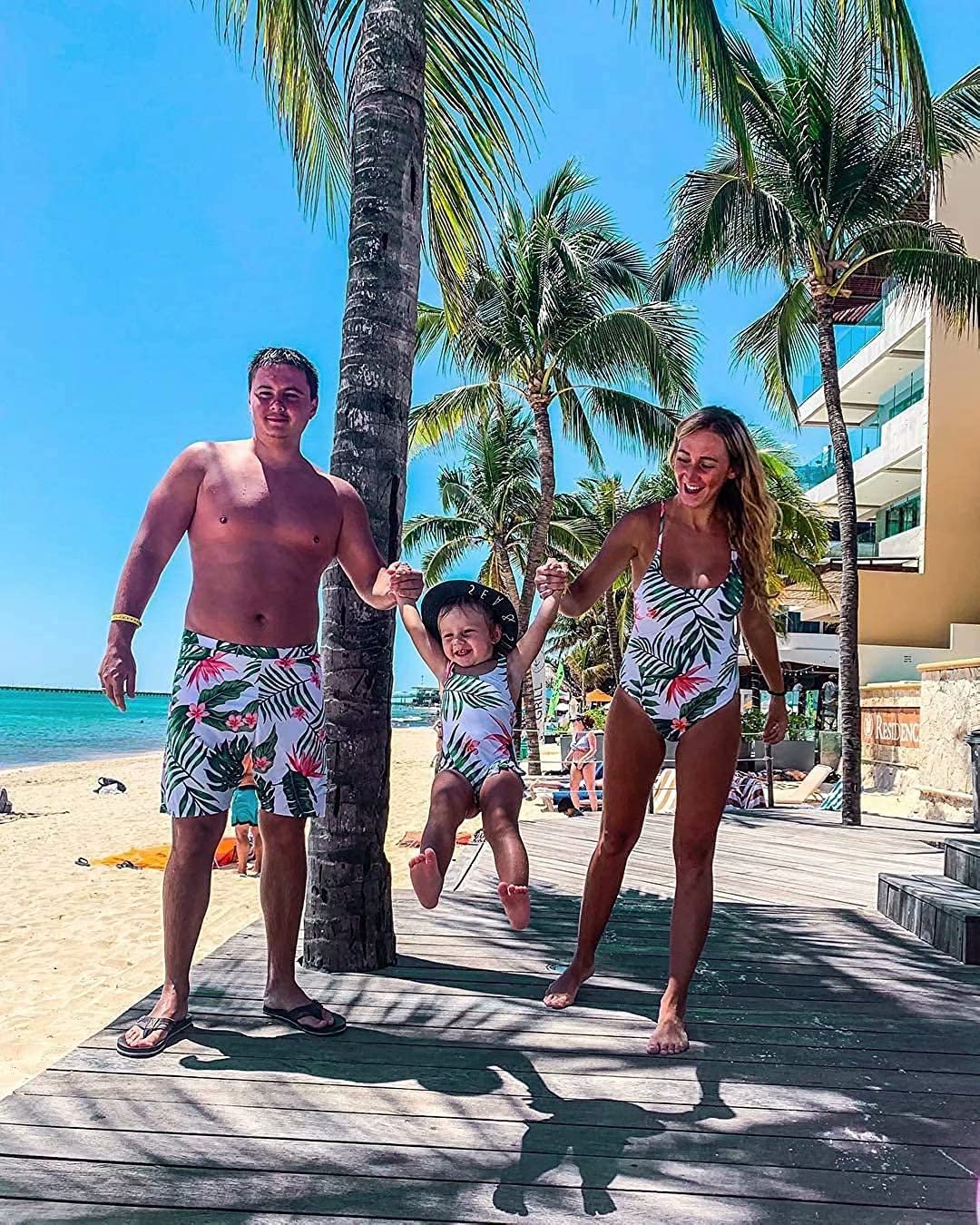 Family Matching Swimsuit One Piece Beach Wear Summer