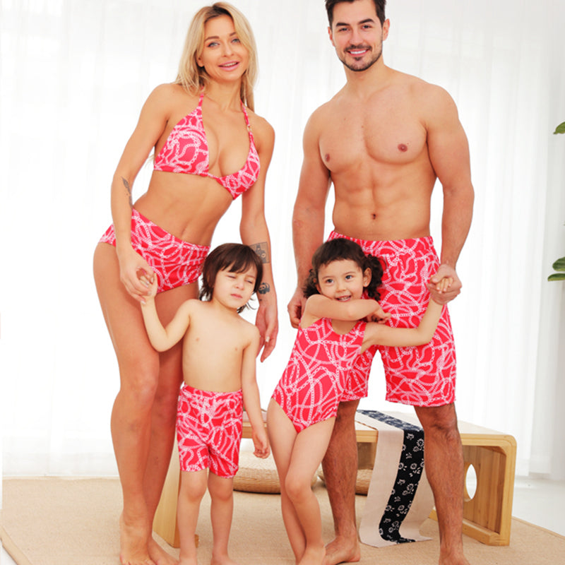 Family Matching 2-piece Sling Swimsuits