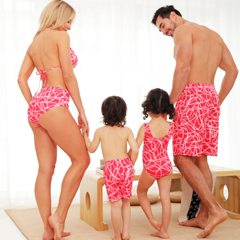 Family Matching 2-piece Sling Swimsuits