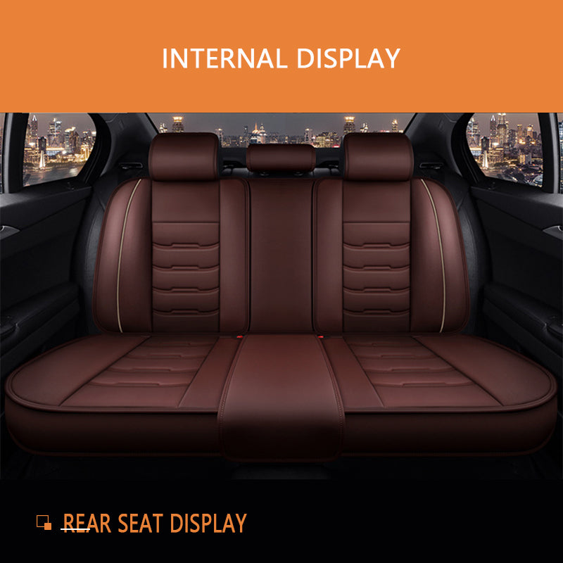 Universal Leather Car Seat Covers Full Set With Waterproof And Wear-resistant