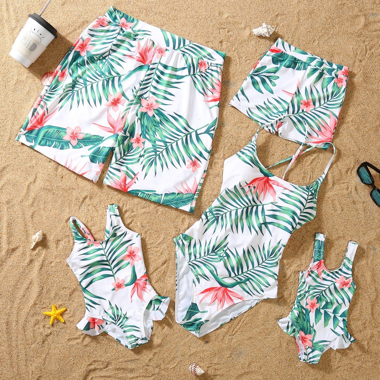 Summer Floral Breeze Family Matching Swimsuit