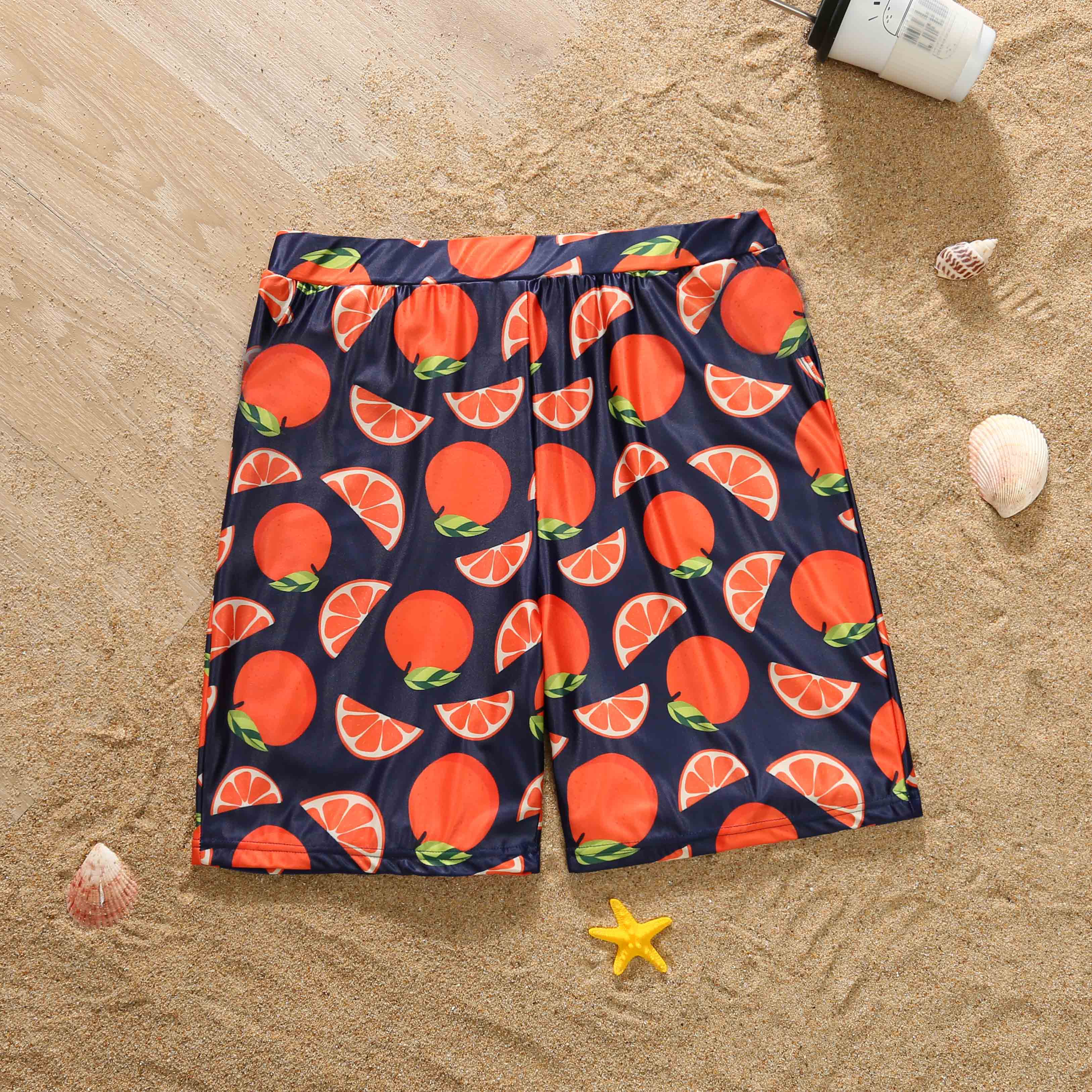 Family Matching Swimwear Fruit Print One Piece Family Bathing Suit