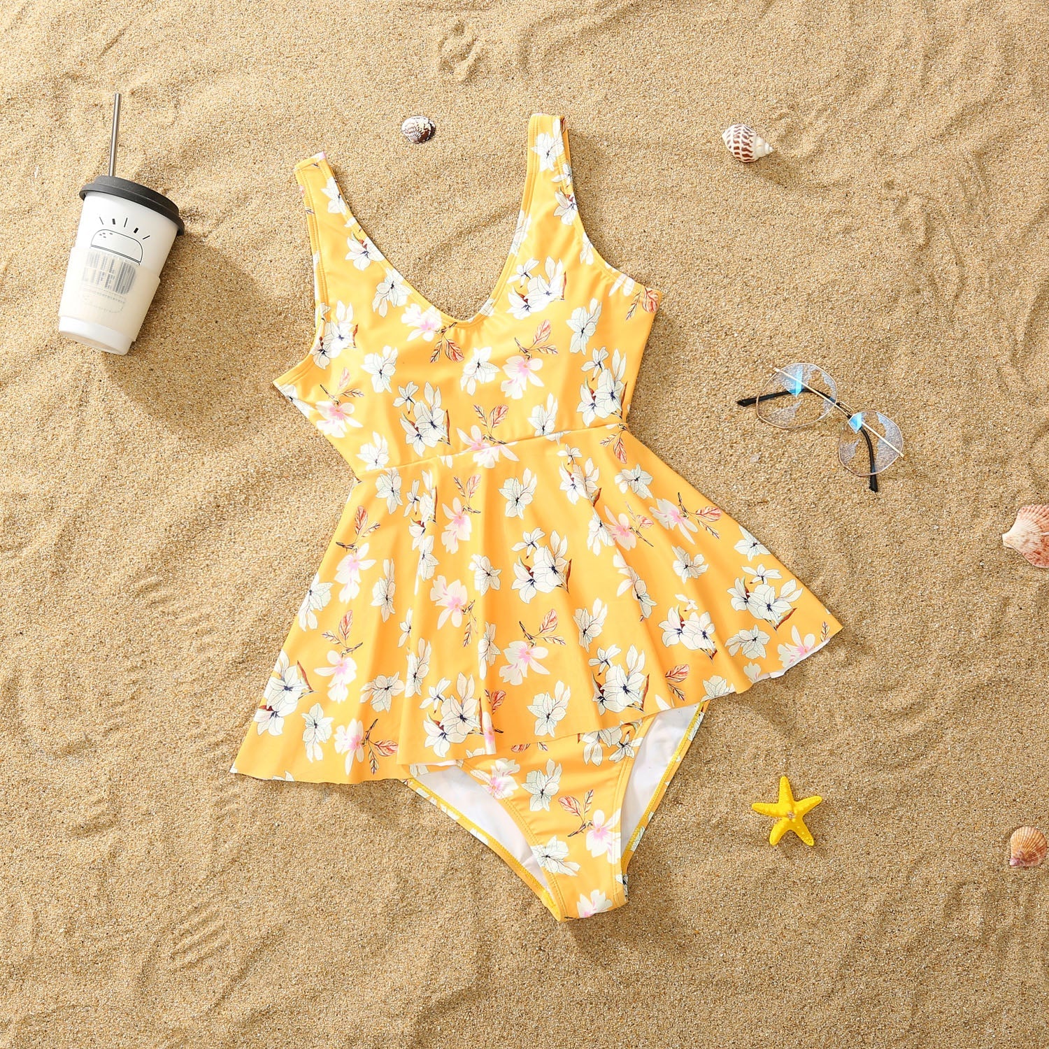 Floral Print Family One Piece Swimsuit