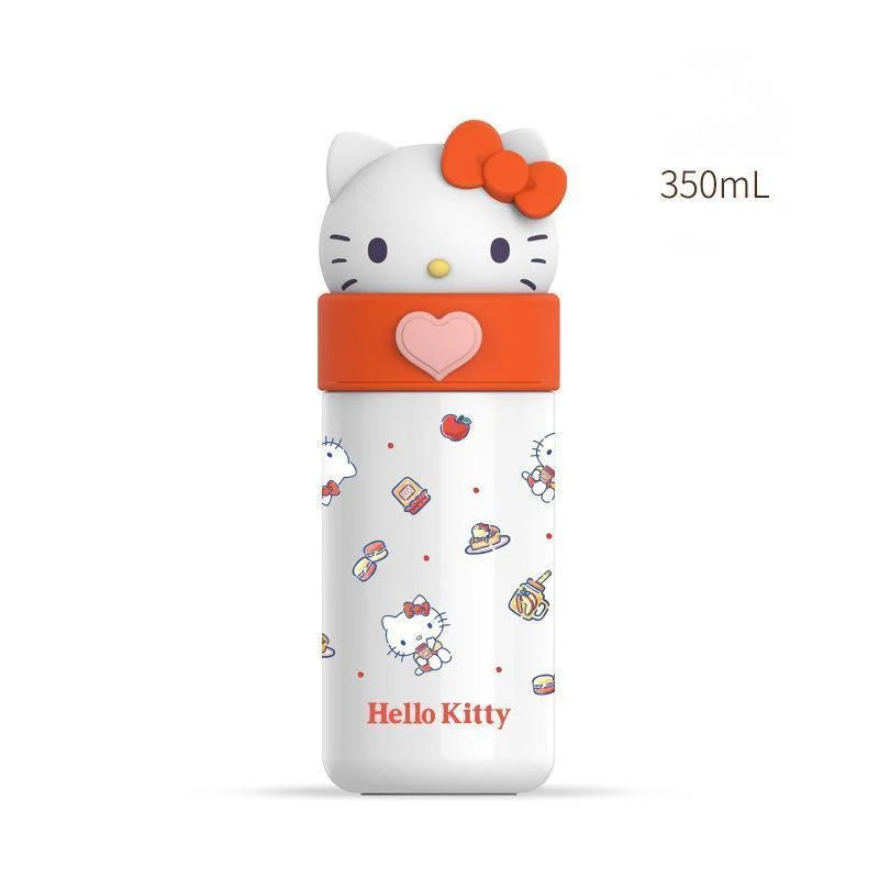 Sanrio Hello Kitty Water Cup 350Ml Kawaii My Melody Thermos Cups Anime Cartoon Kuromi Juice Cup Insulated Water Bottle Kid Gifts