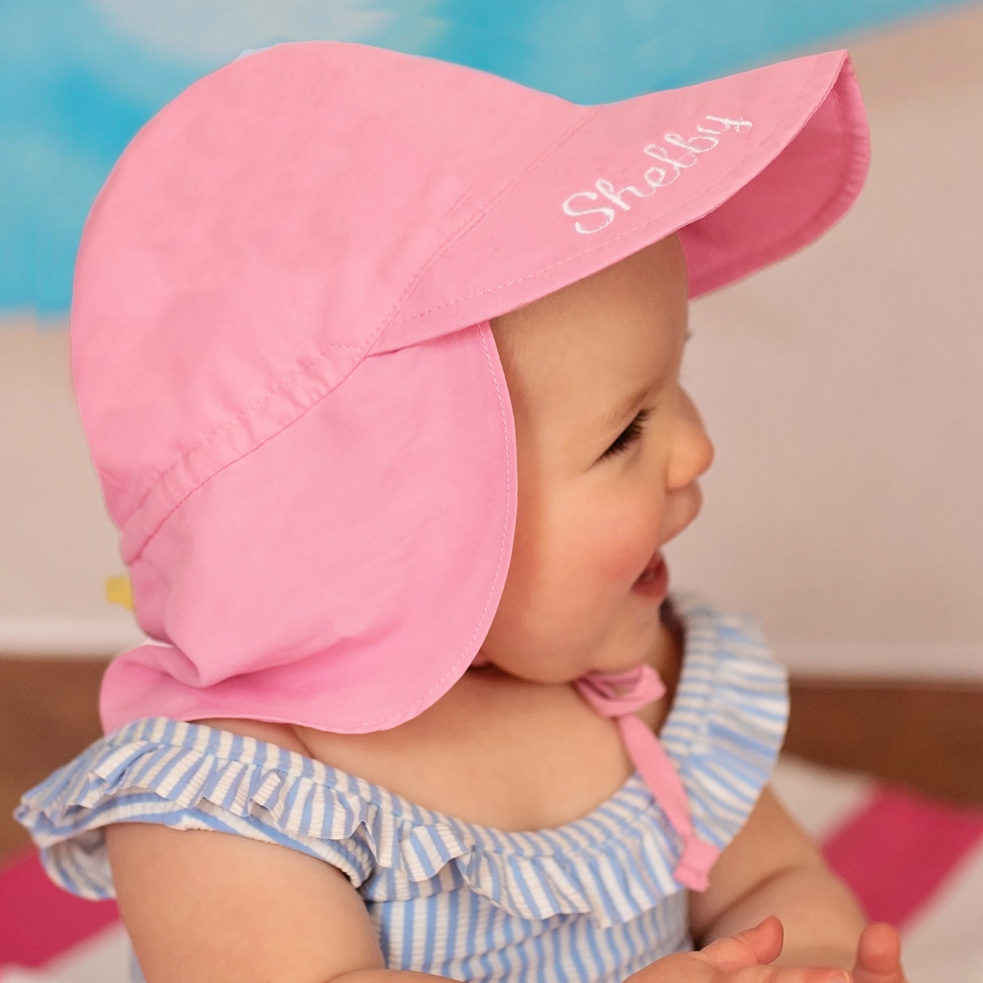 Personalized Baby Name Summer Embroidered Hat