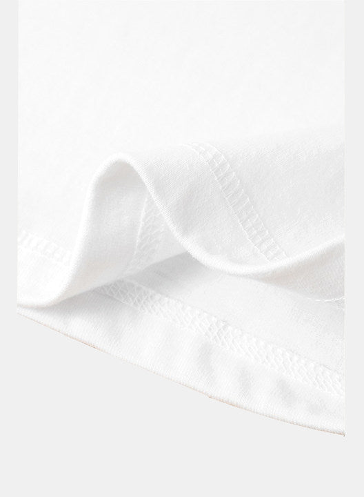 'Ho Ho Ho' Letter Pattern Family Christmas Matching Pajamas Tops Cute White Short Sleeve T-shirt With Dog Bandana